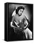 Susan Hayward (1918 - 1975) actrice americaine dans les annees 50, 1950's (b/w photo)-null-Framed Stretched Canvas