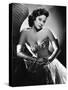 Susan Hayward (1918 - 1975) actrice americaine dans les annees 50, 1950's (b/w photo)-null-Stretched Canvas