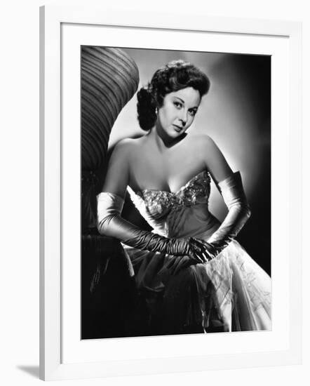 Susan Hayward (1918 - 1975) actrice americaine dans les annees 50, 1950's (b/w photo)-null-Framed Photo