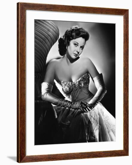 Susan Hayward (1918 - 1975) actrice americaine dans les annees 50, 1950's (b/w photo)-null-Framed Photo