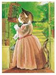 Illustration from Pre-Raphaelite Cats (Pub. 1999)-Susan Herbert-Stretched Canvas