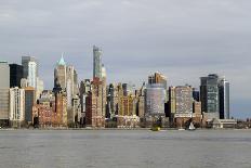 A view across the Hudson River to Lower Manhattan, New York, New York, Usa-Susan Pease-Framed Photographic Print