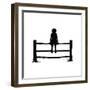 Susan Sits Alone on the Fence-Mary Baker-Framed Giclee Print
