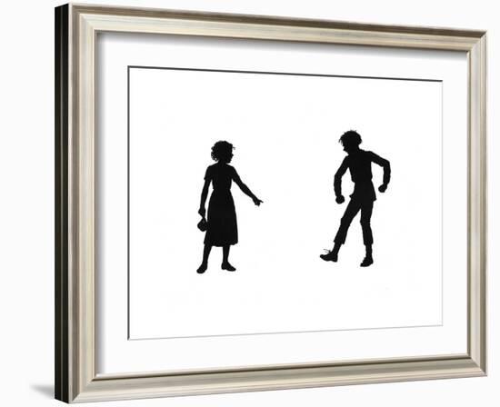 Susan Tries to Help Dunderpate Put His Best Leg Foremost-Mary Baker-Framed Giclee Print