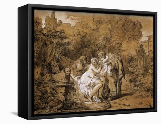 Susanna and Elders-Francois Andre Vincent-Framed Stretched Canvas