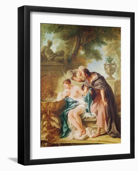 Susanna and the Elders, 1727 (Oil on Canvas)-Jean Francois de Troy-Framed Giclee Print