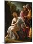 Susanna and the Elders, C.1620 (Oil on Copper Panel)-Ottavio Mario Leoni-Mounted Giclee Print
