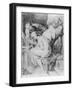 Susanna and the Elders, Drawn by Lucas Vorsterman, C.1620 (Chalk, Pen and Ink on Paper)-Peter Paul Rubens-Framed Giclee Print