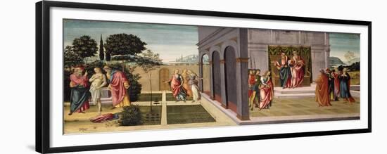 Susanna and the Elders in the Garden, and the Trial of Susanna before the Elders, C.1500-Master of Apollo and Daphne-Framed Premium Giclee Print