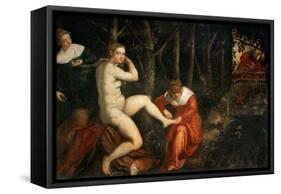 Susanna and the Elders-Jacopo Tintoretto-Framed Stretched Canvas