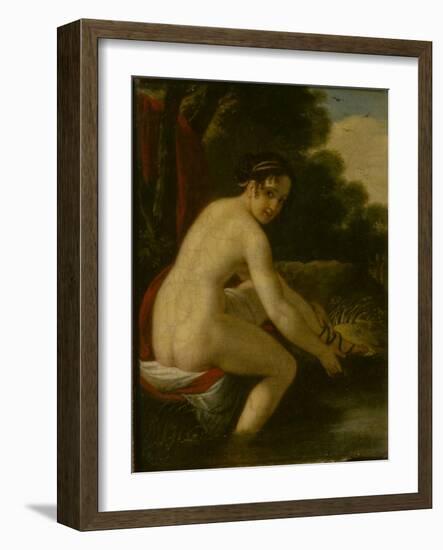 Susanna at Her Bath, 1813-Alexei Yegorovich Yegorov-Framed Giclee Print