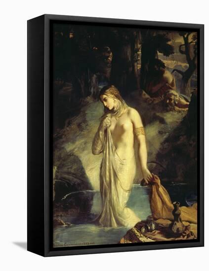 Susanna Bathing, 1839-Theodore Chasseriau-Framed Stretched Canvas