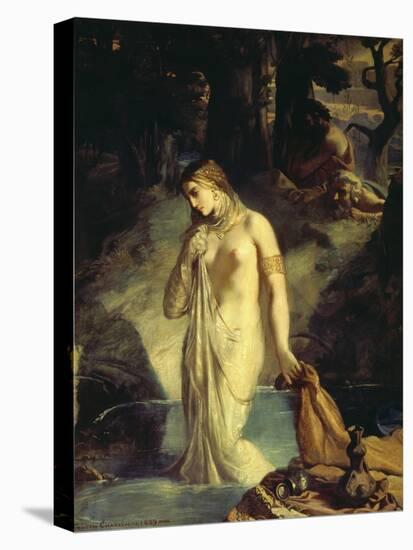 Susanna Bathing, 1839-Theodore Chasseriau-Stretched Canvas