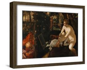 Susanna Bathing-Jacopo Robusti Tintoretto-Framed Giclee Print