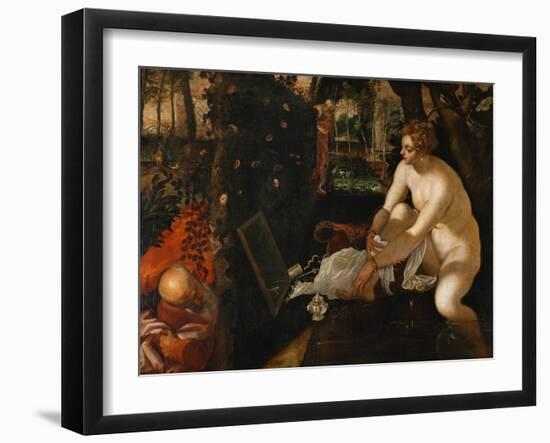 Susanna Bathing-Jacopo Robusti Tintoretto-Framed Giclee Print