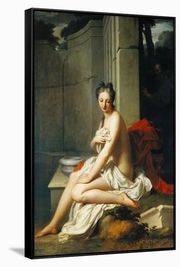 Susanna Having Bath-Jean-Baptiste Santerre-Framed Stretched Canvas