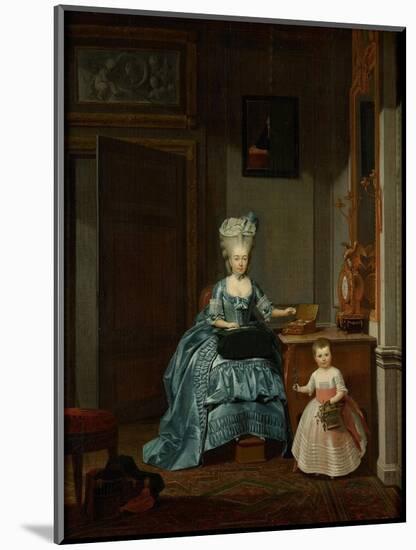 Susanna Van Collen Nee Mogge and Her Daughter-Hermanus Numan-Mounted Art Print