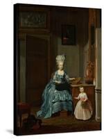 Susanna Van Collen Nee Mogge and Her Daughter-Hermanus Numan-Stretched Canvas