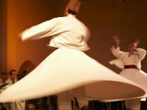 Fes, Two Whirling Dervishes Perform During a Concert at Fes Festival of World Sacred Music, Morocco-Susanna Wyatt-Laminated Photographic Print