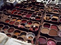 Workers in the Dyeing Pits of a Leather Tannery, Fez, Morocco-Susanna Wyatt-Mounted Photographic Print