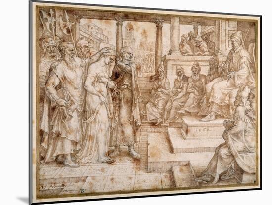 Susannah Accused by the Elders, 1562-Maerten van Heemskerck-Mounted Giclee Print