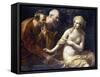 Susannah And Elders-Guido Reni-Framed Stretched Canvas