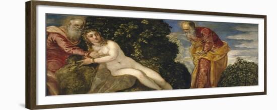 Susannah and the Elders, 1552-55-Jacopo Robusti Tintoretto-Framed Giclee Print