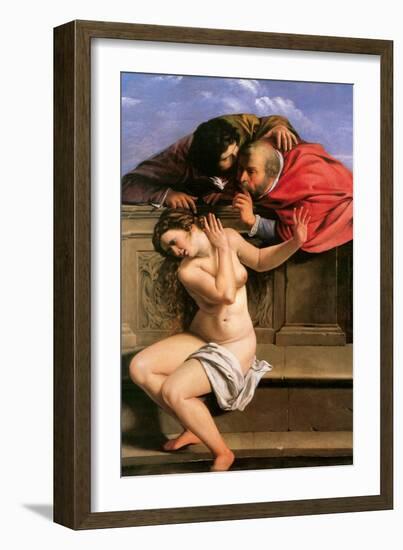 Susannah and the Elders, 1610-Artemisia Gentileschi-Framed Giclee Print