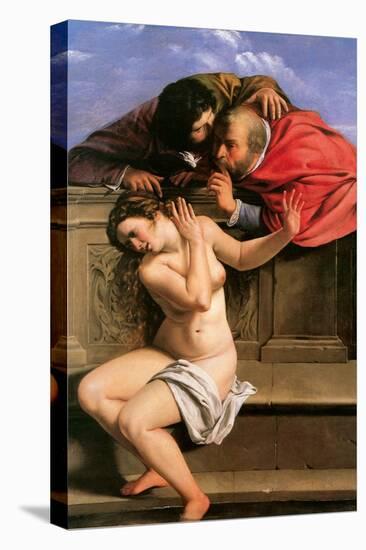 Susannah and the Elders, 1610-Artemisia Gentileschi-Stretched Canvas