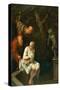 Susannah and the Elders (Oil on Copper)-Arnold Houbraken-Stretched Canvas