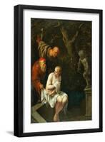 Susannah and the Elders (Oil on Copper)-Arnold Houbraken-Framed Giclee Print