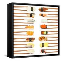 Sushi And Chopsticks-Rob Tek-Framed Stretched Canvas