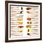 Sushi And Chopsticks-Rob Tek-Framed Art Print