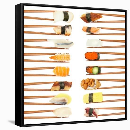 Sushi And Chopsticks-Rob Tek-Framed Stretched Canvas