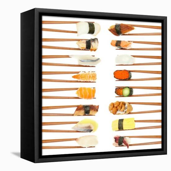 Sushi And Chopsticks-Rob Tek-Framed Stretched Canvas