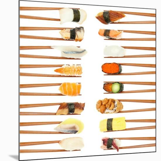 Sushi And Chopsticks-Rob Tek-Mounted Art Print