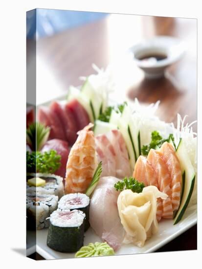 Sushi and Sashimi Platter-Alexandre Oliveira-Stretched Canvas