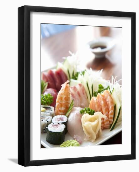 Sushi and Sashimi Platter-Alexandre Oliveira-Framed Photographic Print
