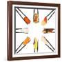 Sushi Circle-Rob Tek-Framed Art Print