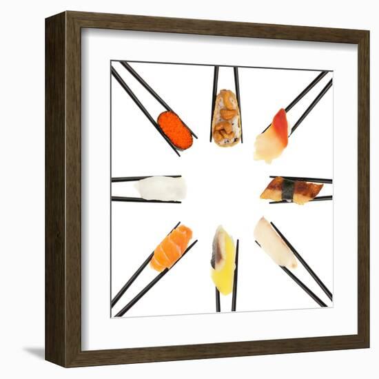 Sushi Circle-Rob Tek-Framed Art Print