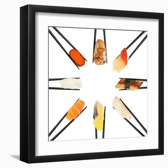 Sushi Circle-Rob Tek-Framed Art Print
