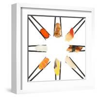 Sushi Circle-Rob Tek-Framed Art Print