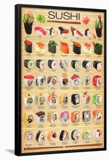 Sushi Collage-null-Framed Poster