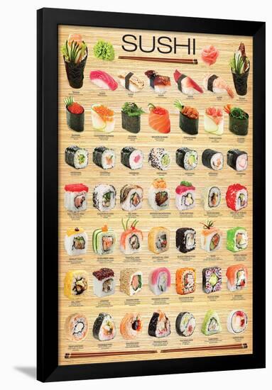 Sushi Collage-null-Framed Poster