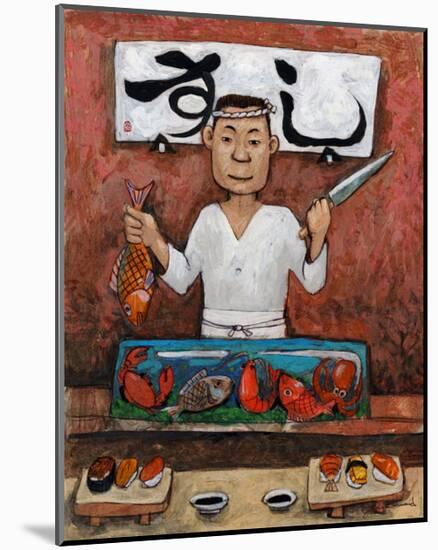 Sushi-Man-John Howard-Mounted Giclee Print