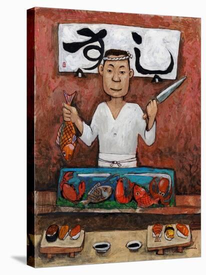 Sushi-Man-John Howard-Stretched Canvas