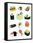 Sushi Set-Jan Weiss-Framed Stretched Canvas