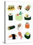 Sushi Set-Jan Weiss-Stretched Canvas