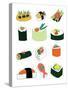Sushi Set-Jan Weiss-Stretched Canvas