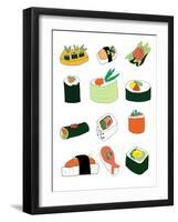 Sushi Set-Jan Weiss-Framed Art Print